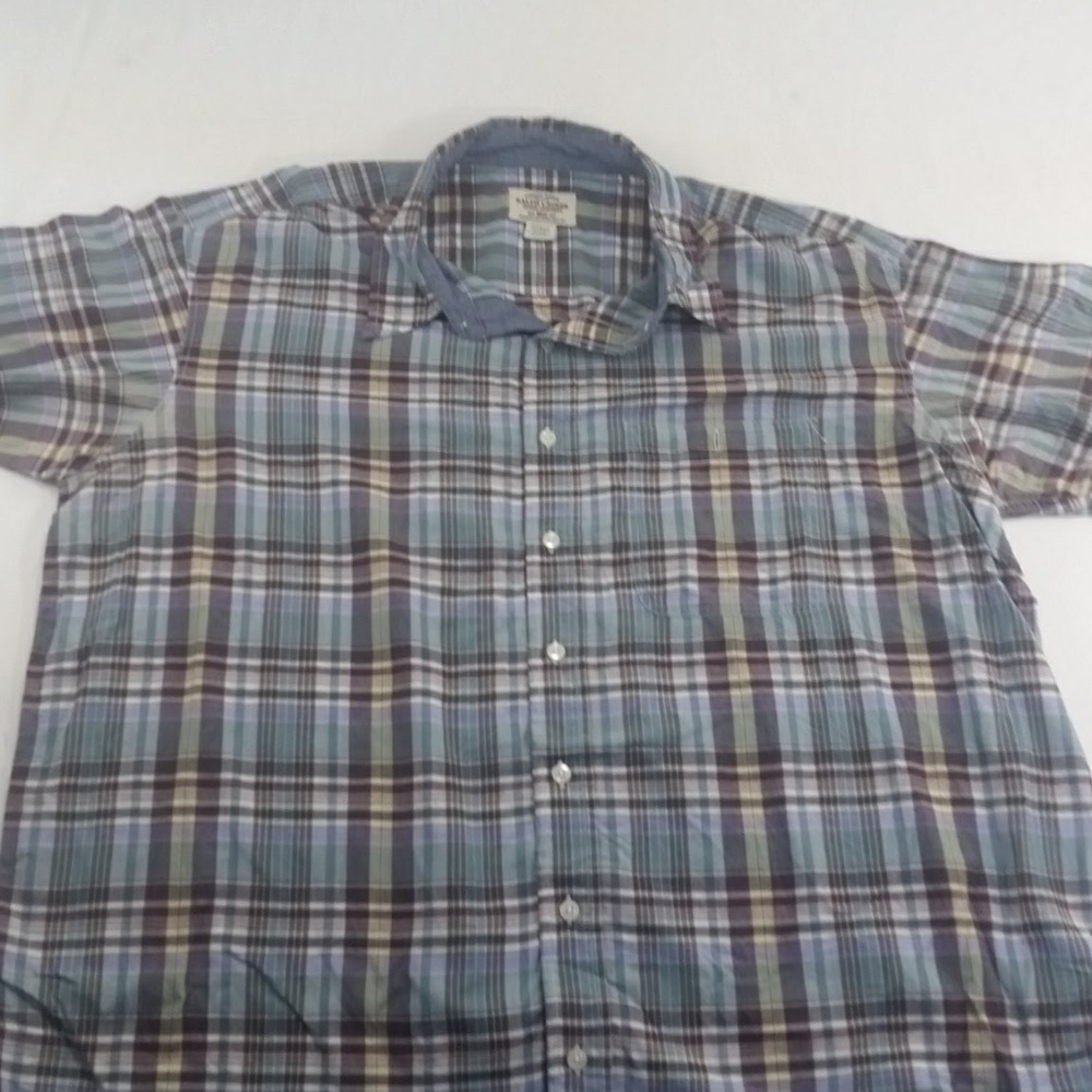 Ralph Lauren Mens Button Down Shirt Plaid Green